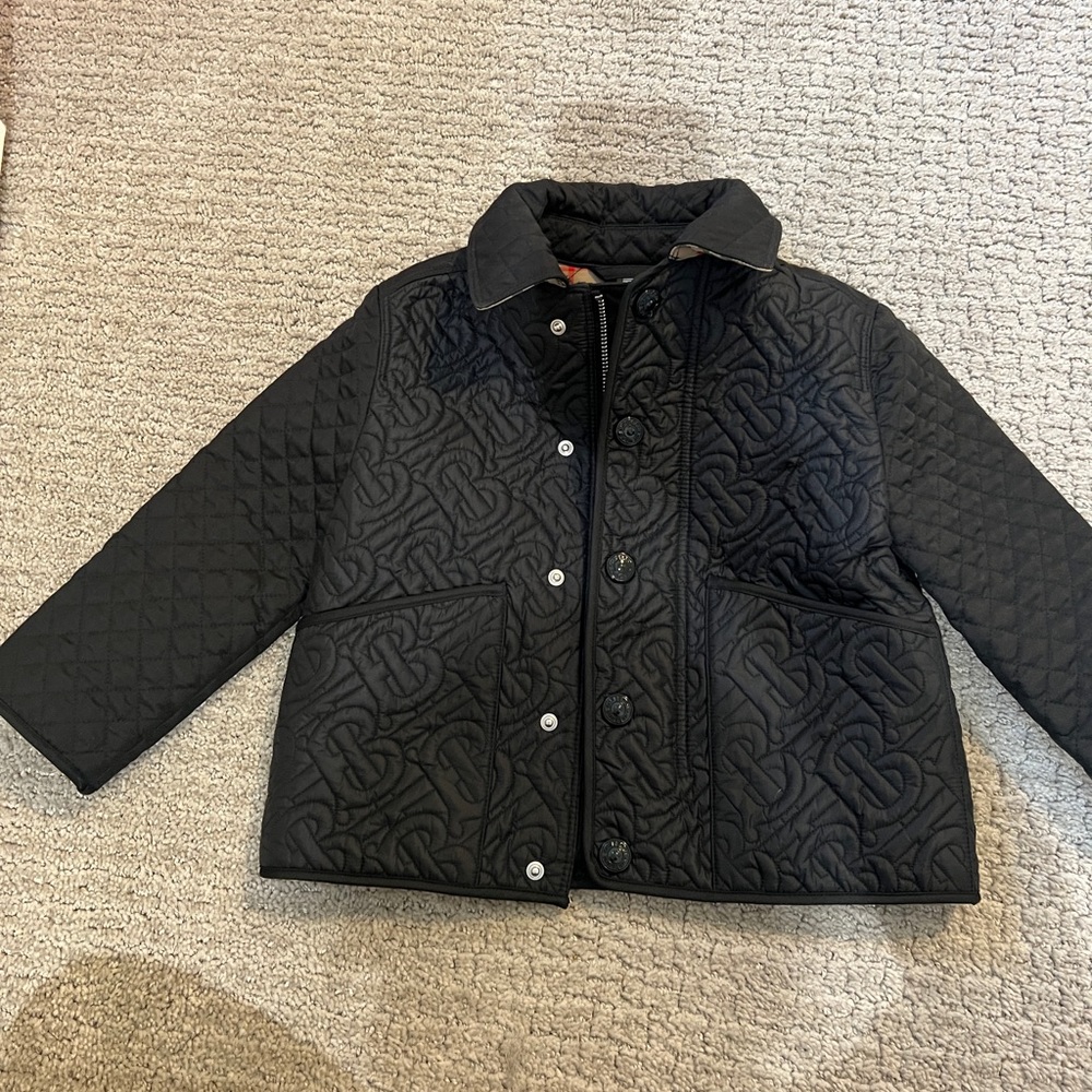 Burberry Kids Quilted Jacket | Size 4T | Black